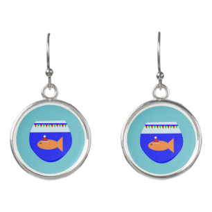 Christmas Party Goldfish Drop Earrings