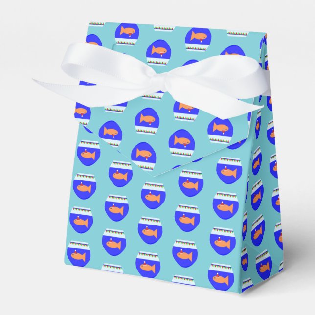 Christmas Party Goldfish Favor Box (Front Side)