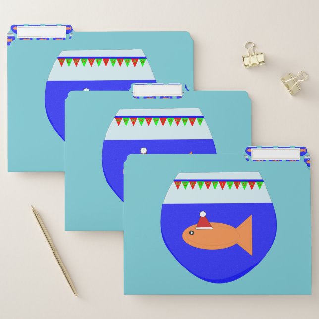 Christmas Party Goldfish File Folder (Set)
