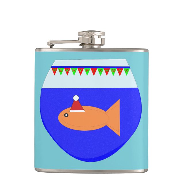 Christmas Party Goldfish Flask (Front)
