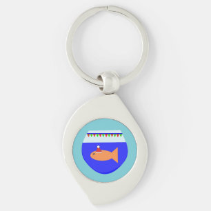 Christmas Party Goldfish Keychain