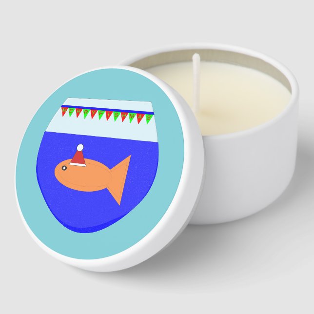 Christmas Party Goldfish Mini Candle Favors (Corner)