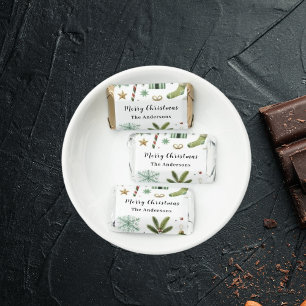 Christmas party green traditional pattern name hershey's miniatures