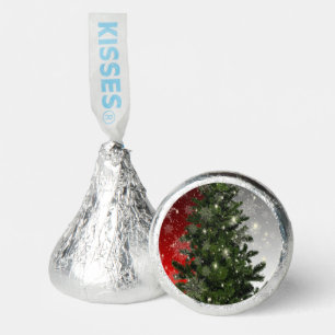 Christmas Party Green Tree Red Silver Snowflakes Hershey®'s Kisses®
