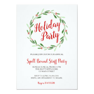 Holiday Staff Party Invitation Wording 10