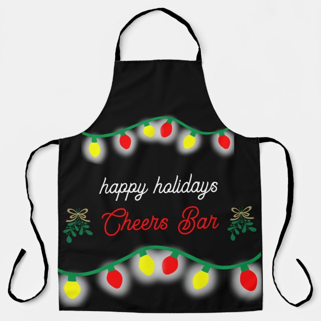 Christmas Party Happy Hour Promotion Apron (Front)