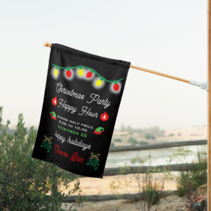 Christmas Party Happy Hour Promotion House Flag