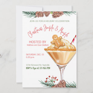 Christmas Party Holiday Cocktail Work Party Invitation
