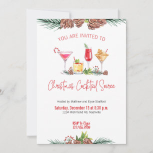 Christmas Party Holiday Cocktail Work Party Invitation