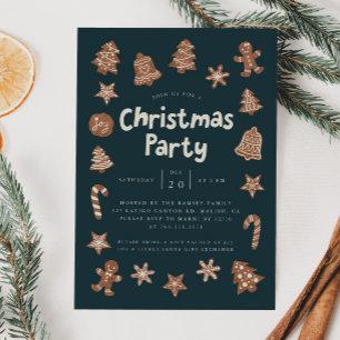 Christmas Party Holiday Cookies Invitation