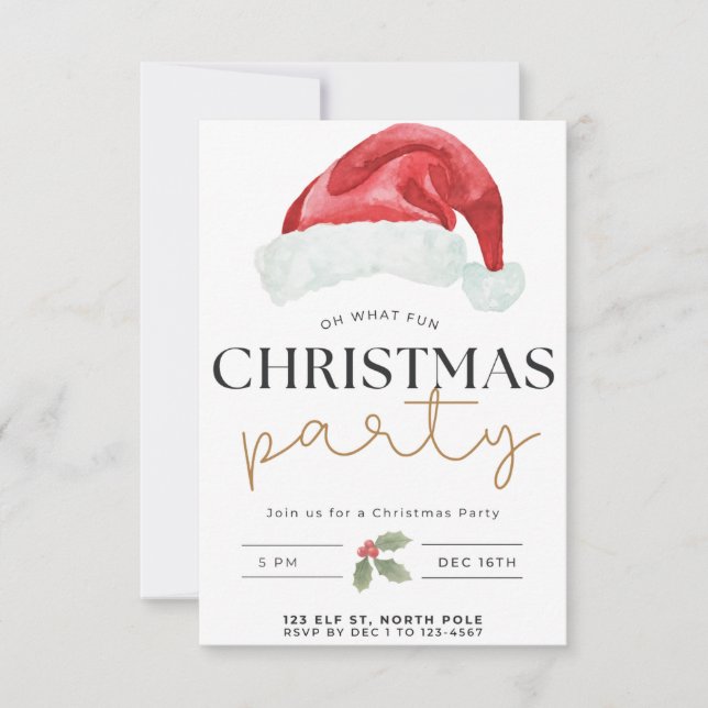 Christmas Party Holiday Invitation (Front)