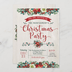 Christmas Party Holiday Party Vintage Invitation