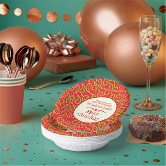Christmas party home made holiday baking red paper bowls