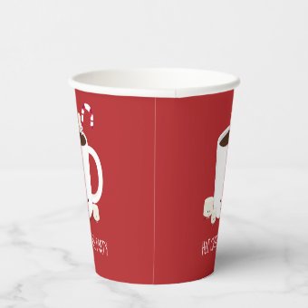 Christmas Party Hot Chocolate Hot Cocoa Paper Cups | Zazzle