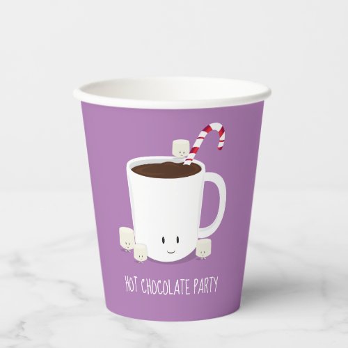 Christmas Party Hot Chocolate Hot Cocoa Paper Cups