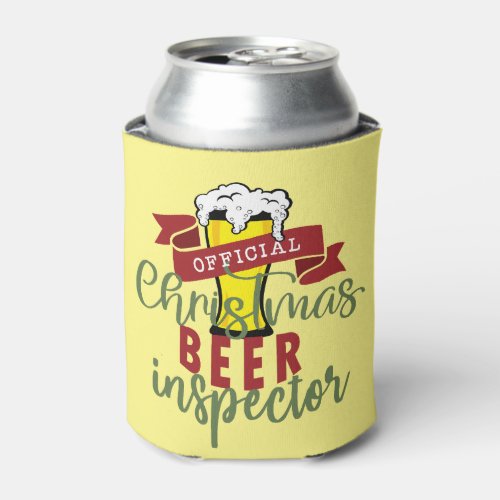 Christmas Party Ideas Personalized Inspector Beer Can Cooler