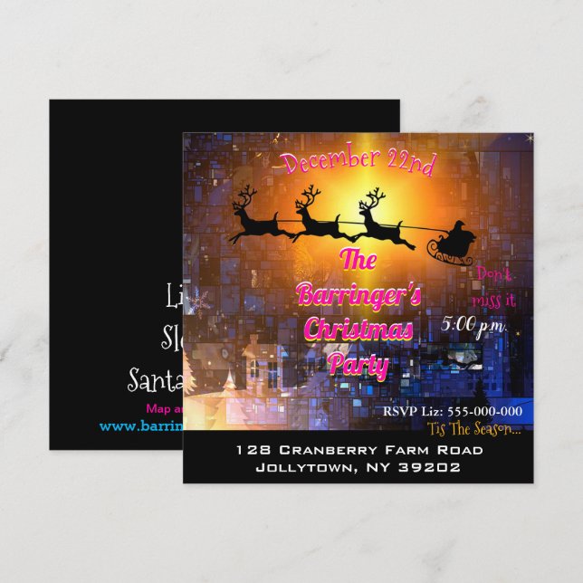  Christmas Party in the City Invitation (Front/Back)