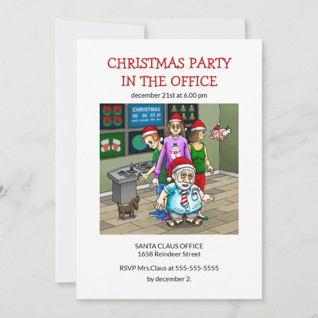 Christmas Party in the office Invitation (Front)