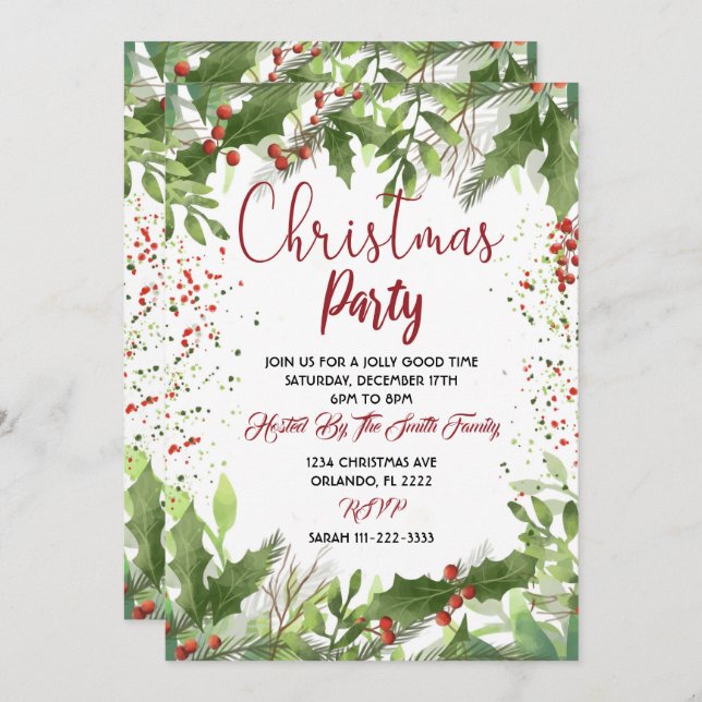 Christmas Party Invitation (Front/Back)