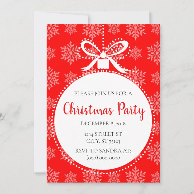 CHRISTMAS PARTY INVITATION (Front)