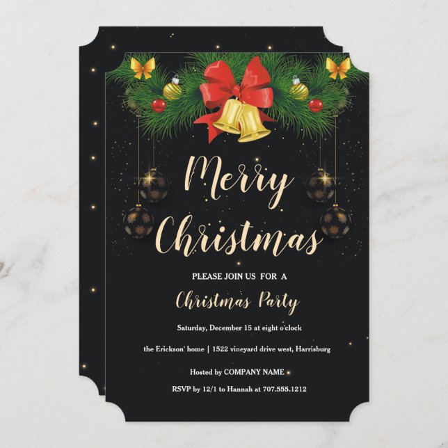 Christmas party invitation (Front/Back)