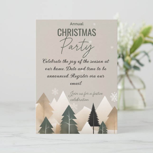 Christmas party invitation (Standing Front)