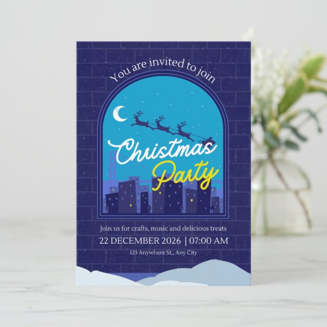 Christmas Party Invitation (Standing Front)