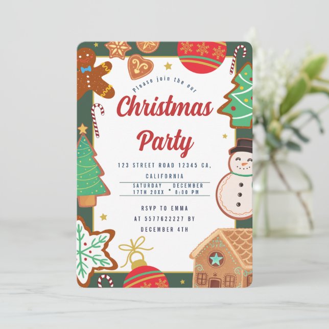 Christmas Party Invitation (Standing Front)