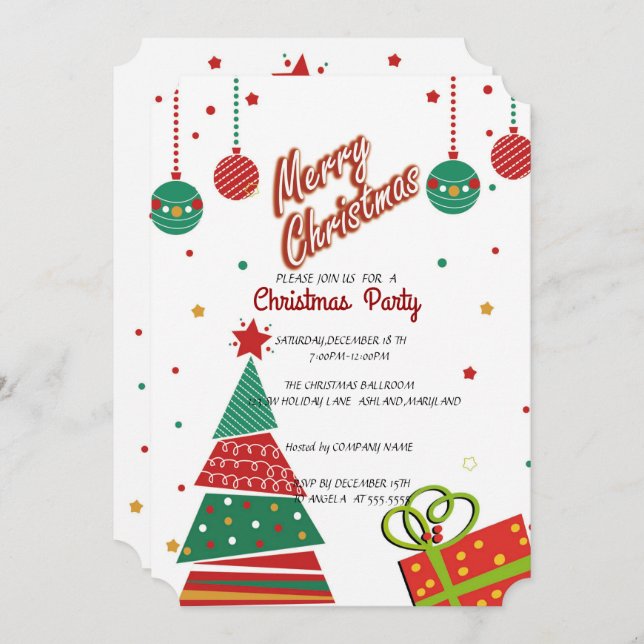 Christmas Party Invitation (Front/Back)