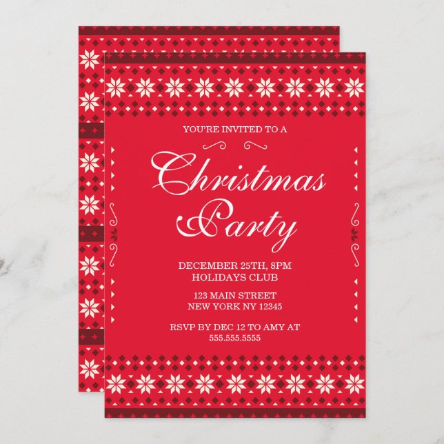 Christmas Party Invitation (Front/Back)
