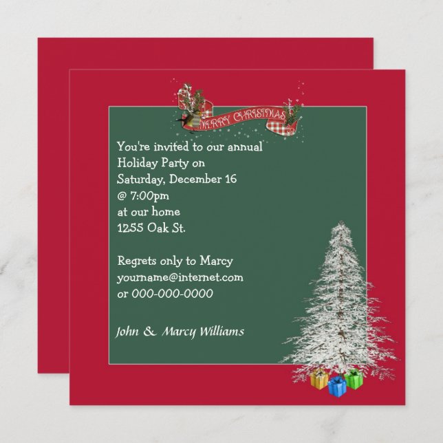 Christmas Party Invitation (Front/Back)