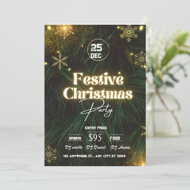 Christmas Party Invitation (Standing Front)