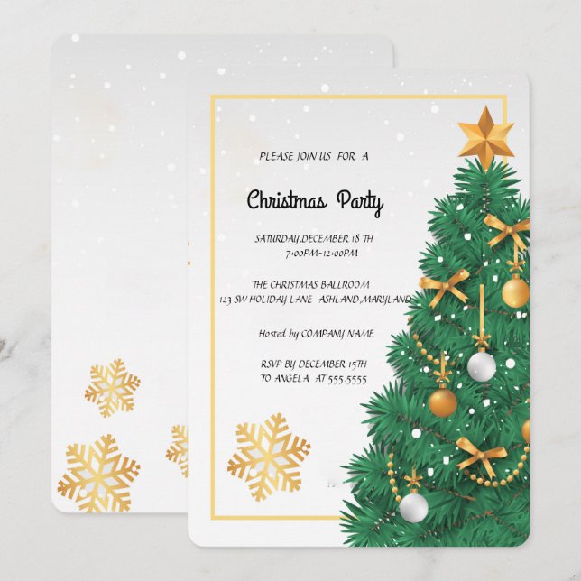 Christmas Party Invitation (Front/Back)