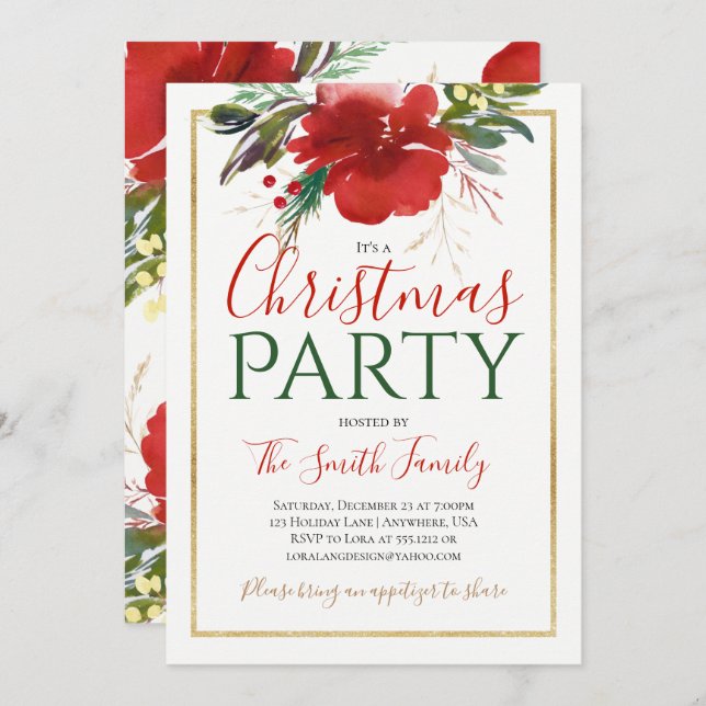 Christmas Party Invitation (Front/Back)