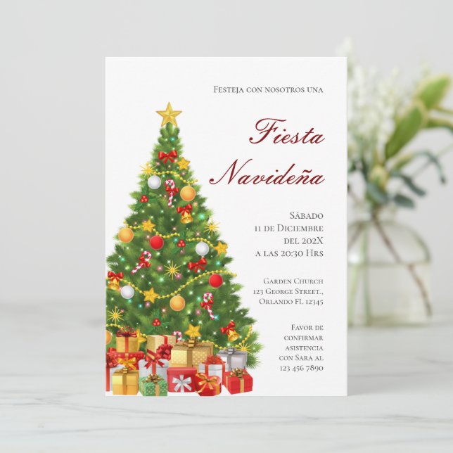  Christmas Party Invitation (Standing Front)