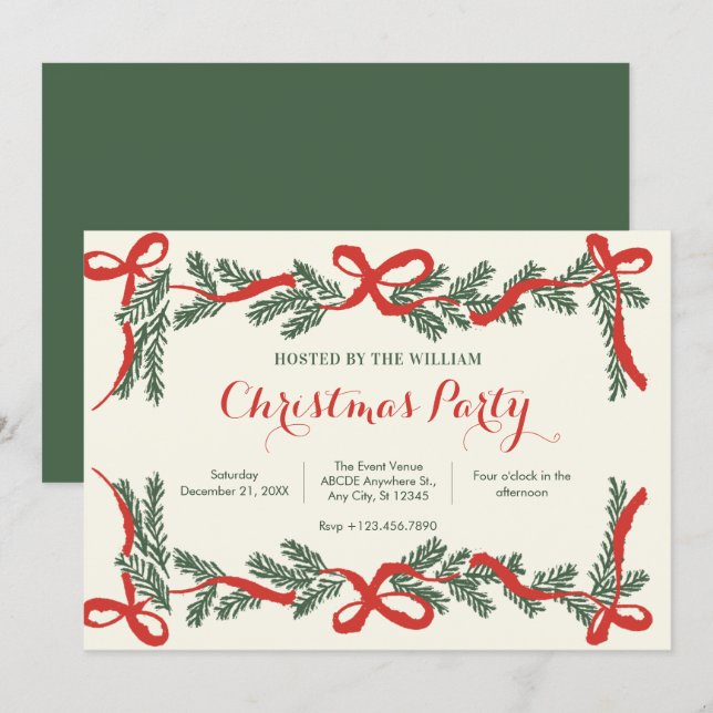 Christmas Party Invitation (Front/Back)