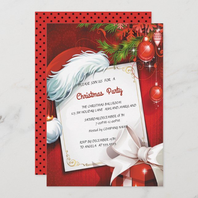 Christmas Party Invitation (Front/Back)