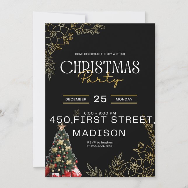 christmas party invitation card (Front)