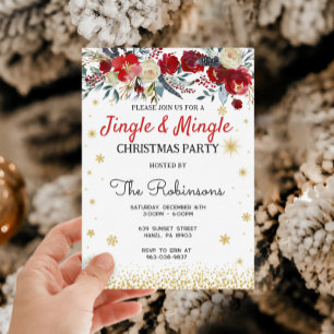 Christmas party invitation, Christmas invitation