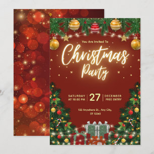 Christmas Party Invitation Flyer