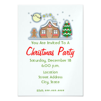 Gingerbread Man Invitations Announcements Zazzle Gingerbread House Cookie Christmas Holiday Birthday Invitation