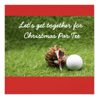 Christmas Party Invitation golfer