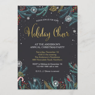 Christmas Party Invitation, Holiday Cheer Invite