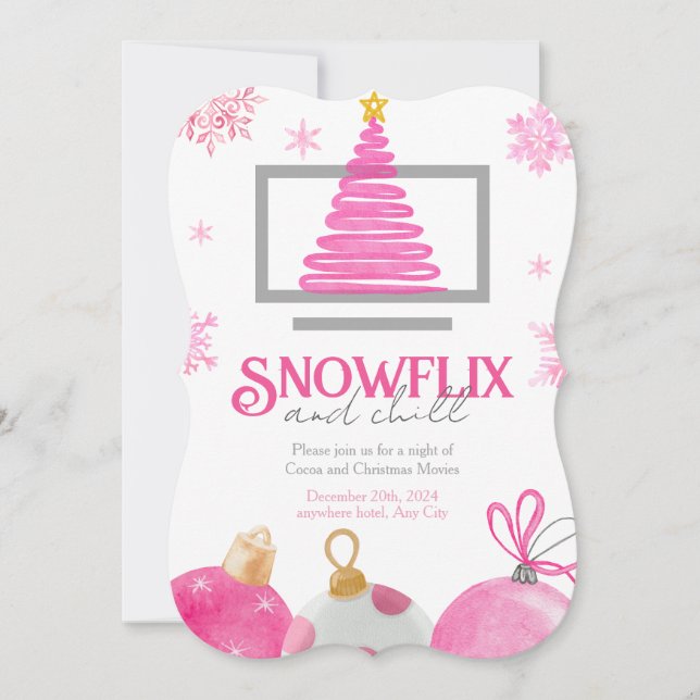Christmas Party Invitation, Holiday Greetings Card (Front)