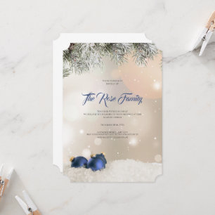 Christmas Party Invitation, Holiday Greetings Card