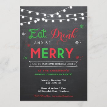 Christmas Party Invitation / Holiday Invitation by LittleApplesDesign at Zazzle