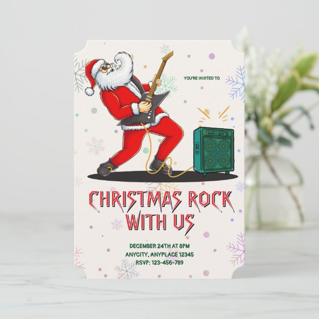 Christmas Party Invitation, kids Invitation (Standing Front)