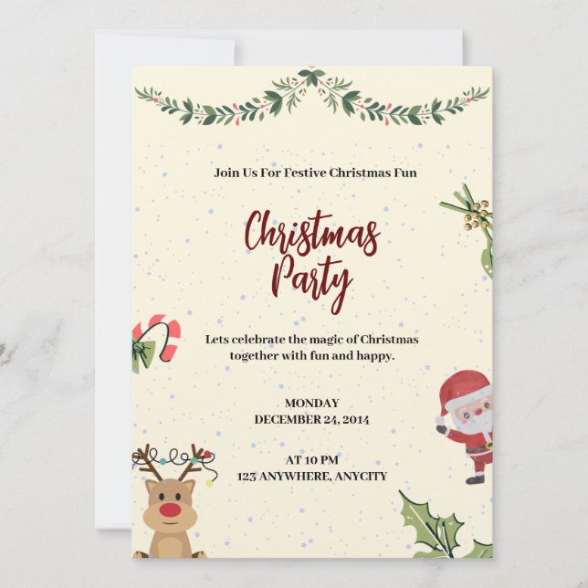 Christmas Party Invitation Letter (Front)