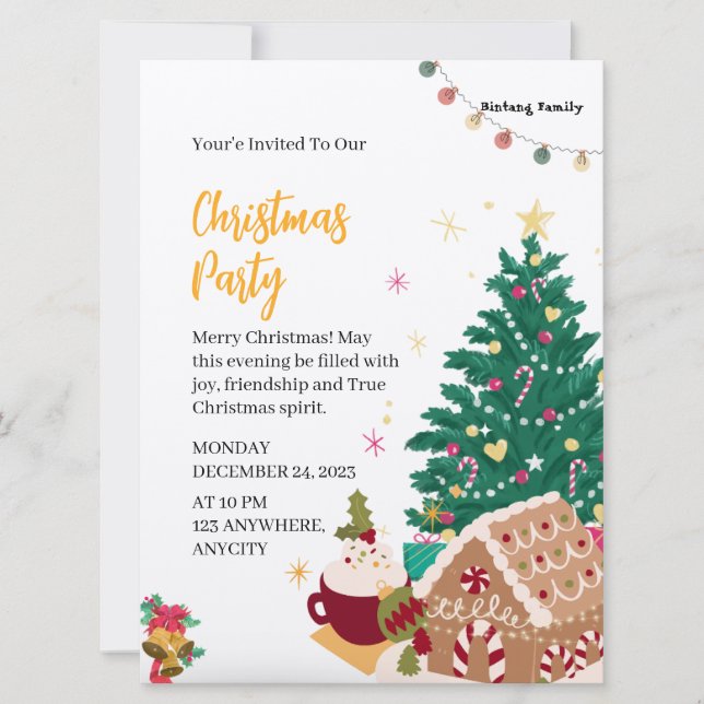 Christmas Party Invitation Letter (Front)