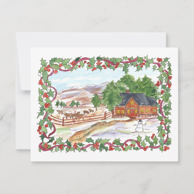 Christmas Party Invitation Victorian Country Home (Front)